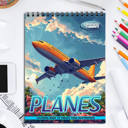 LBKHOUSE Planes Coloring Book for Adults