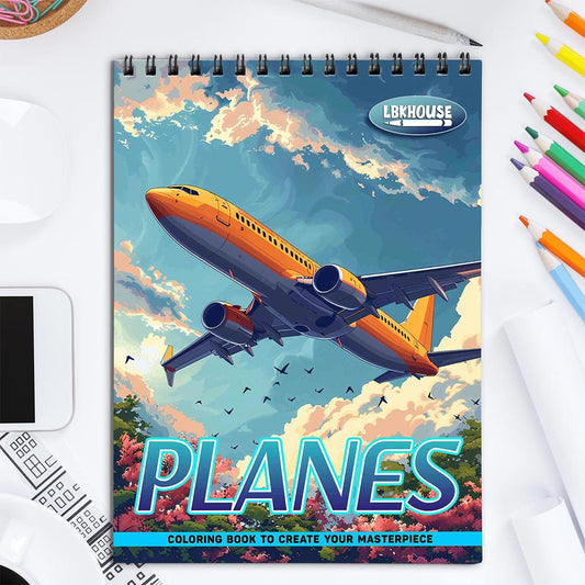 LBKHOUSE Planes Coloring Book for Adults