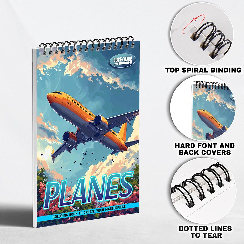 LBKHOUSE Planes Coloring Pages for Adults