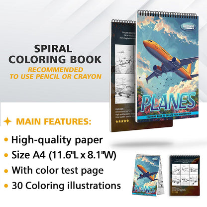 LBKHOUSE Planes Coloring Sheets for Adults