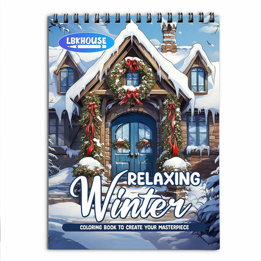 LBKHOUSE Relaxing Winter Coloring Book for Adult