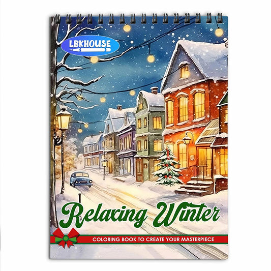 LBKHOUSE Relaxing Winter Coloring Book for Adult