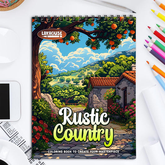 LBKHOUSE Rustic Country Coloring Book for Adult