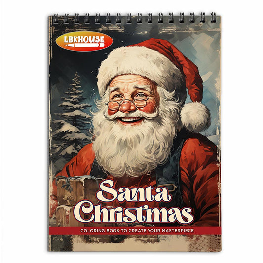 LBKHOUSE Santa Christmas Coloring Book for Adult