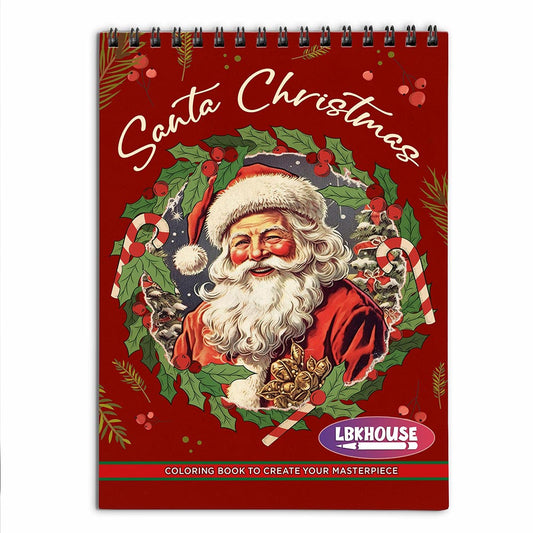 LBKHOUSE Santa Christmas Coloring Book for Adult