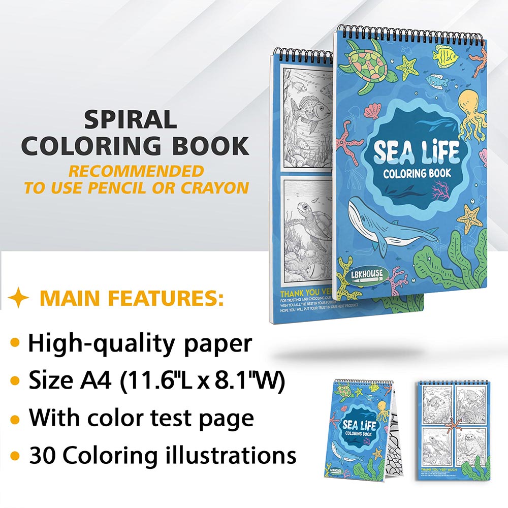 LBKHOUSE Sea Life Coloring Sheets for Adult