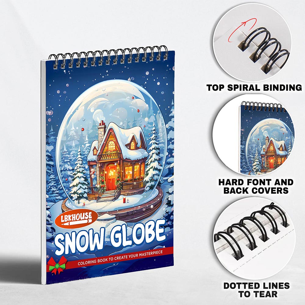 LBKHOUSE Snow globe Coloring Pages for Adults