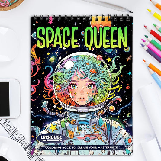 LBKHOUSE Space Queen Coloring Book for Adult