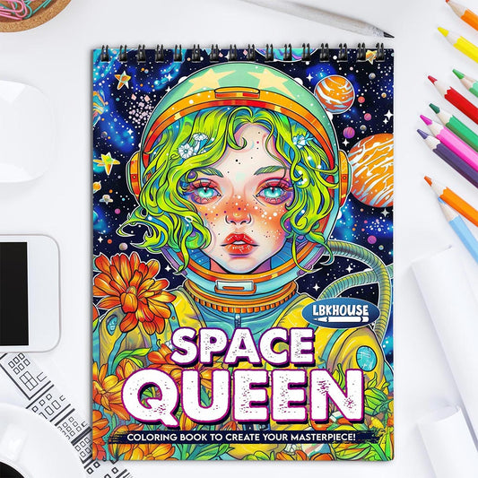 LBKHOUSE Space Queen Coloring Book for Adults