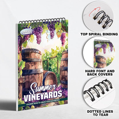 LBKHOUSE Summer Vineyards Coloring Pages for Adult