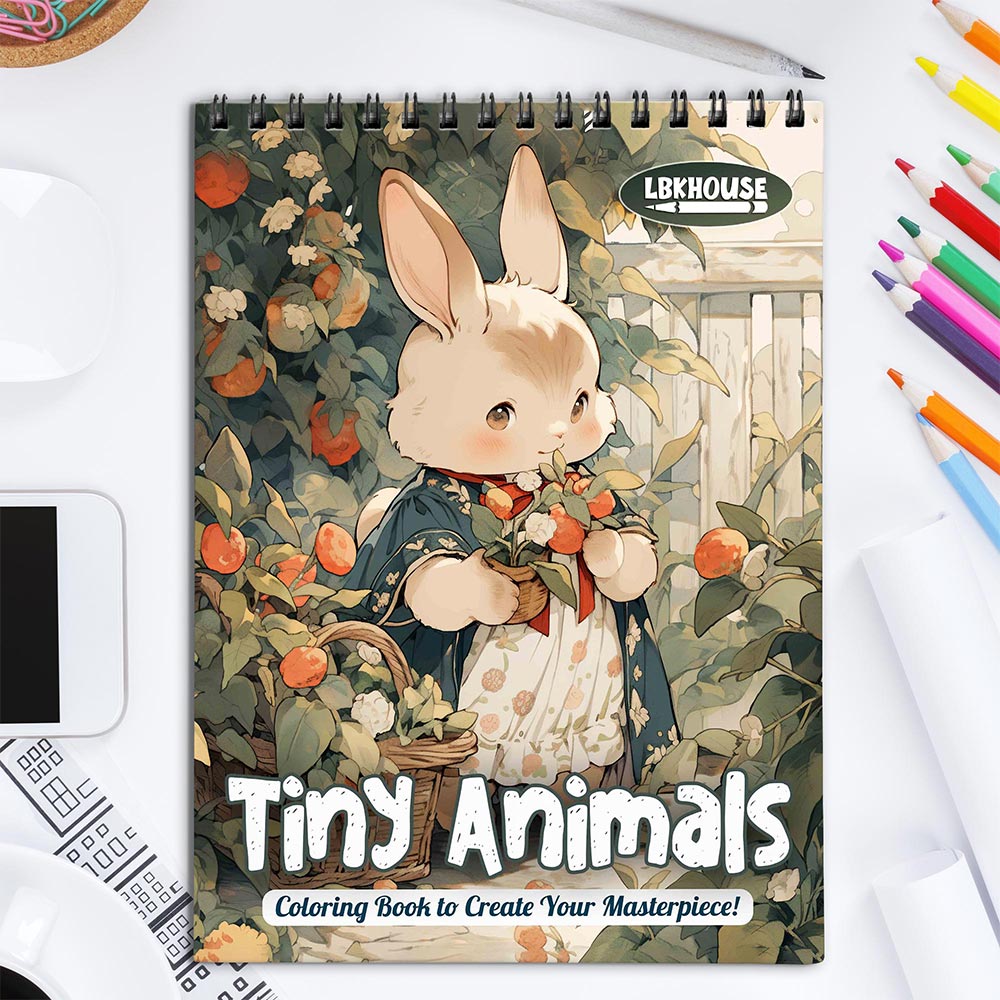 LBKHOUSE Tiny Animals Coloring Book for Adult