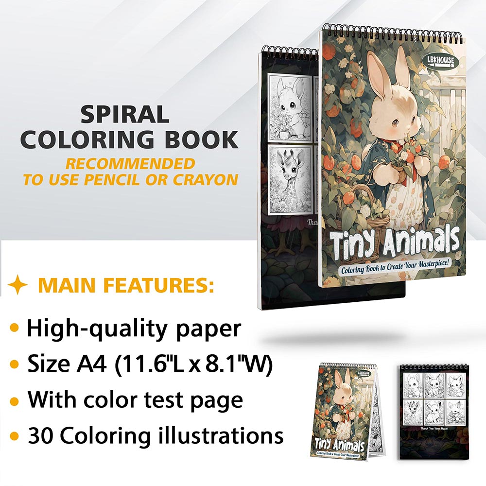 LBKHOUSE Tiny Animals Coloring Sheets for Adult