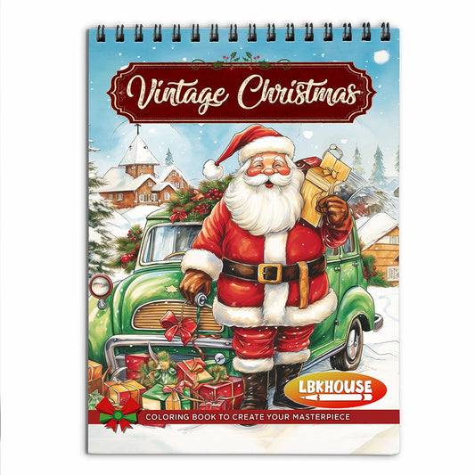 LBKHOUSE Vintage Christmas Coloring Book for Adults