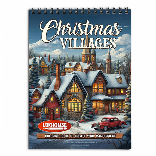 LBKHOUSE Vintage Christmas Coloring Book for Adults
