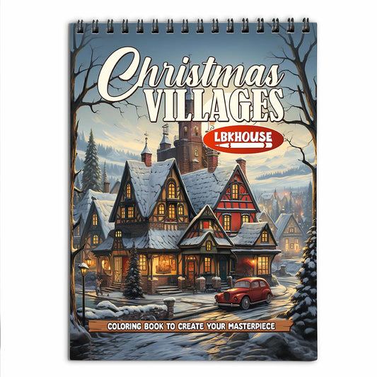 LBKHOUSE Vintage Christmas Coloring Book for Adults