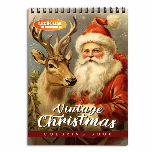 LBKHOUSE Vintage Christmas Coloring Book for Adults