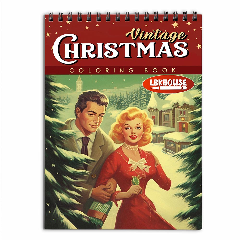 LBKHOUSE Vintage Christmas Coloring Book for Adults