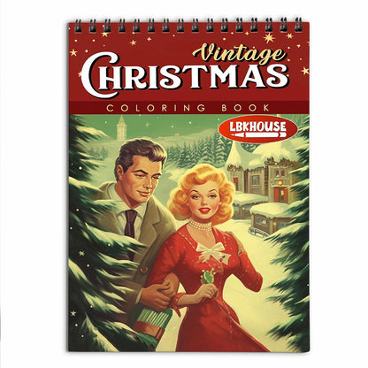 LBKHOUSE Vintage Christmas Coloring Book for Adults