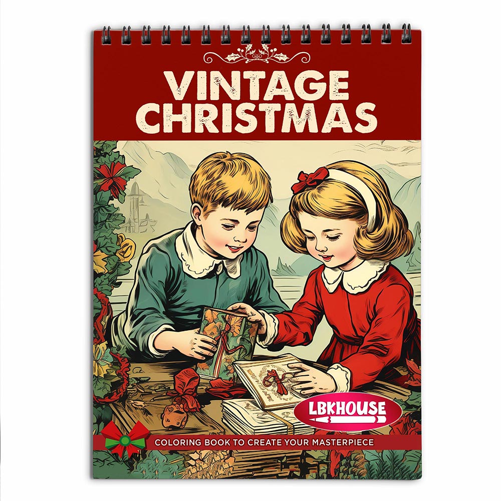 LBKHOUSE Vintage Christmas Coloring Book for Adults