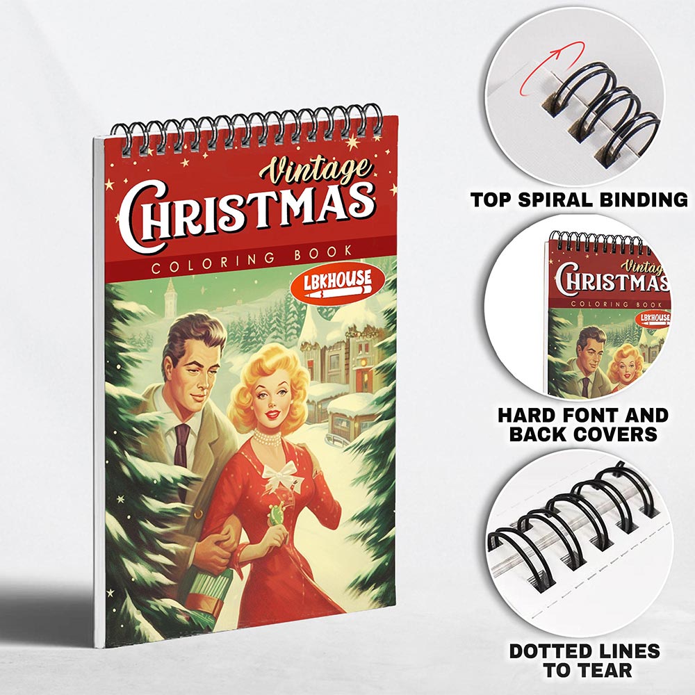 LBKHOUSE Vintage Christmas Coloring Pages for Adults