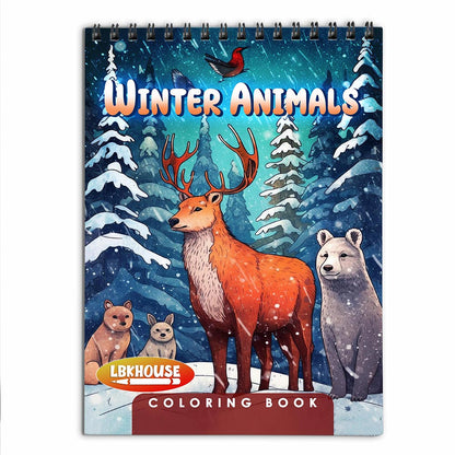 LBKHOUSE Winter Animals Coloring Book For Adults