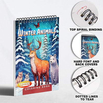 LBKHOUSE Winter Animals Coloring Pages For Adults