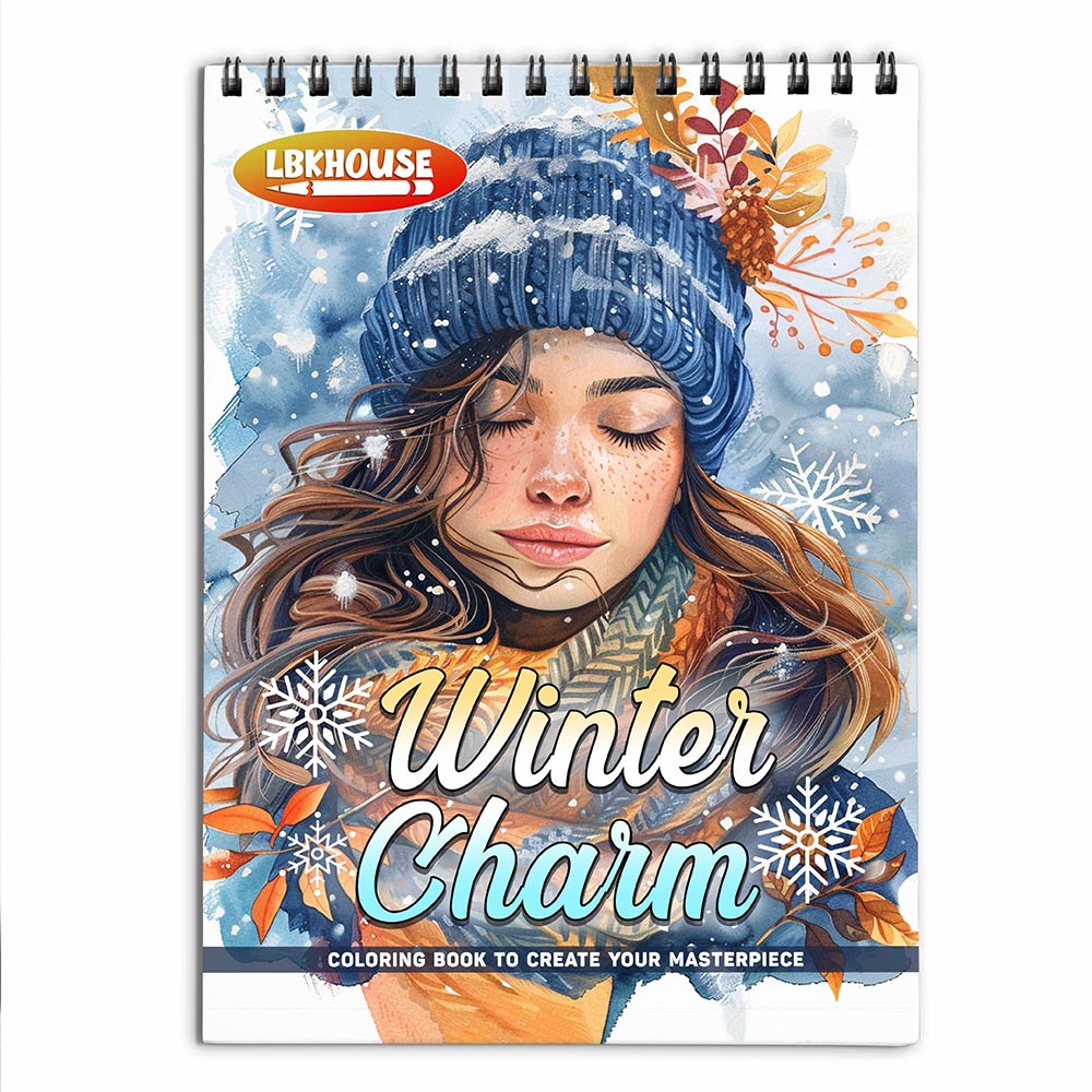 LBKHOUSE Winter Charm Coloring Book For Adults