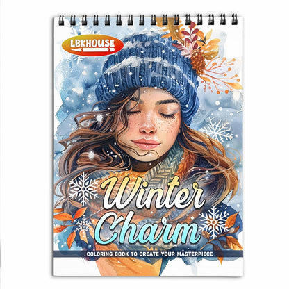LBKHOUSE Winter Charm Coloring Book For Adults