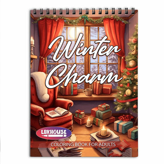LBKHOUSE Winter Charm Coloring Book For Adults