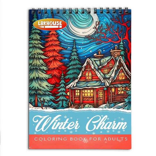 LBKHOUSE Winter Charm Coloring Book For Adults