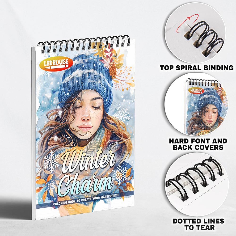 LBKHOUSE Winter Charm Coloring Pages For Adults