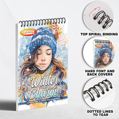 LBKHOUSE Winter Charm Coloring Pages For Adults