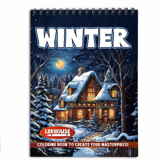 LBKHOUSE Winter Coloring Book for Adults