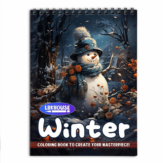 LBKHOUSE Winter Coloring Book for Adults