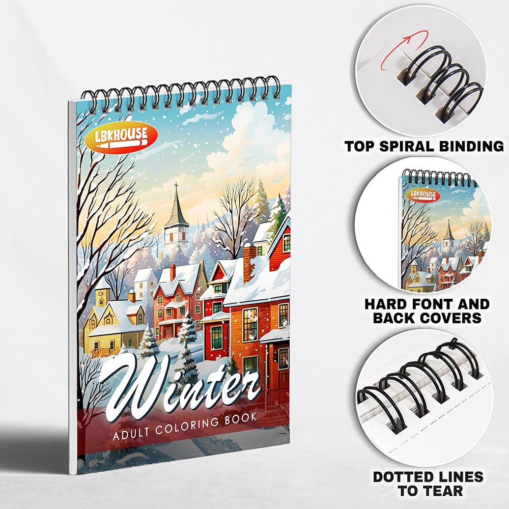 LBKHOUSE Winter Coloring Pages for Adults