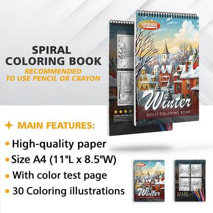 LBKHOUSE Winter Coloring Sheets for Adults