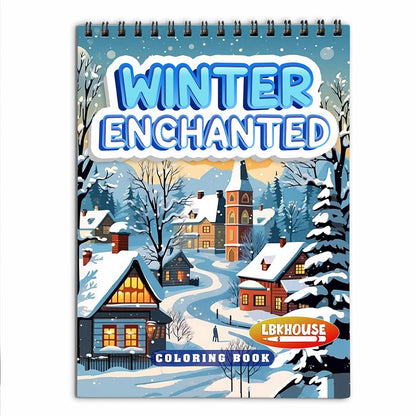 LBKHOUSE Winter Enchanted Coloring Book For Adults
