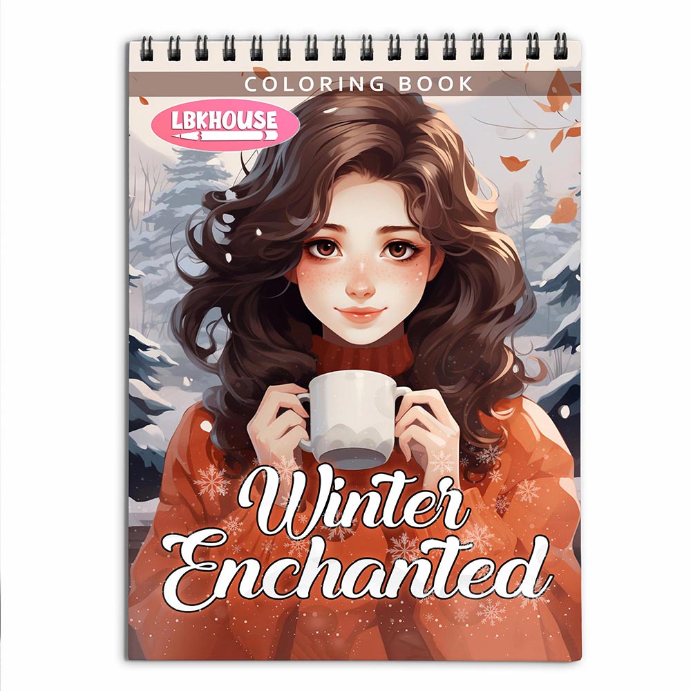 LBKHOUSE Winter Enchanted Coloring Book For Adults