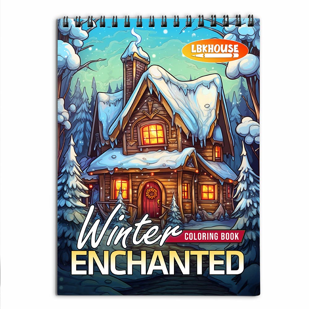 LBKHOUSE Winter Enchanted Coloring Book For Adults