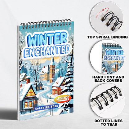 LBKHOUSE Winter Enchanted Coloring Pages For Adults