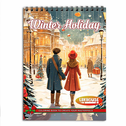 LBKHOUSE Winter Holiday Coloring Book for Adults