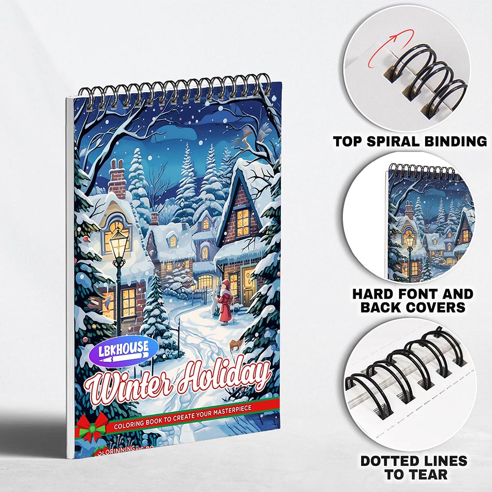 LBKHOUSE Winter Holiday Coloring Pages for Adults