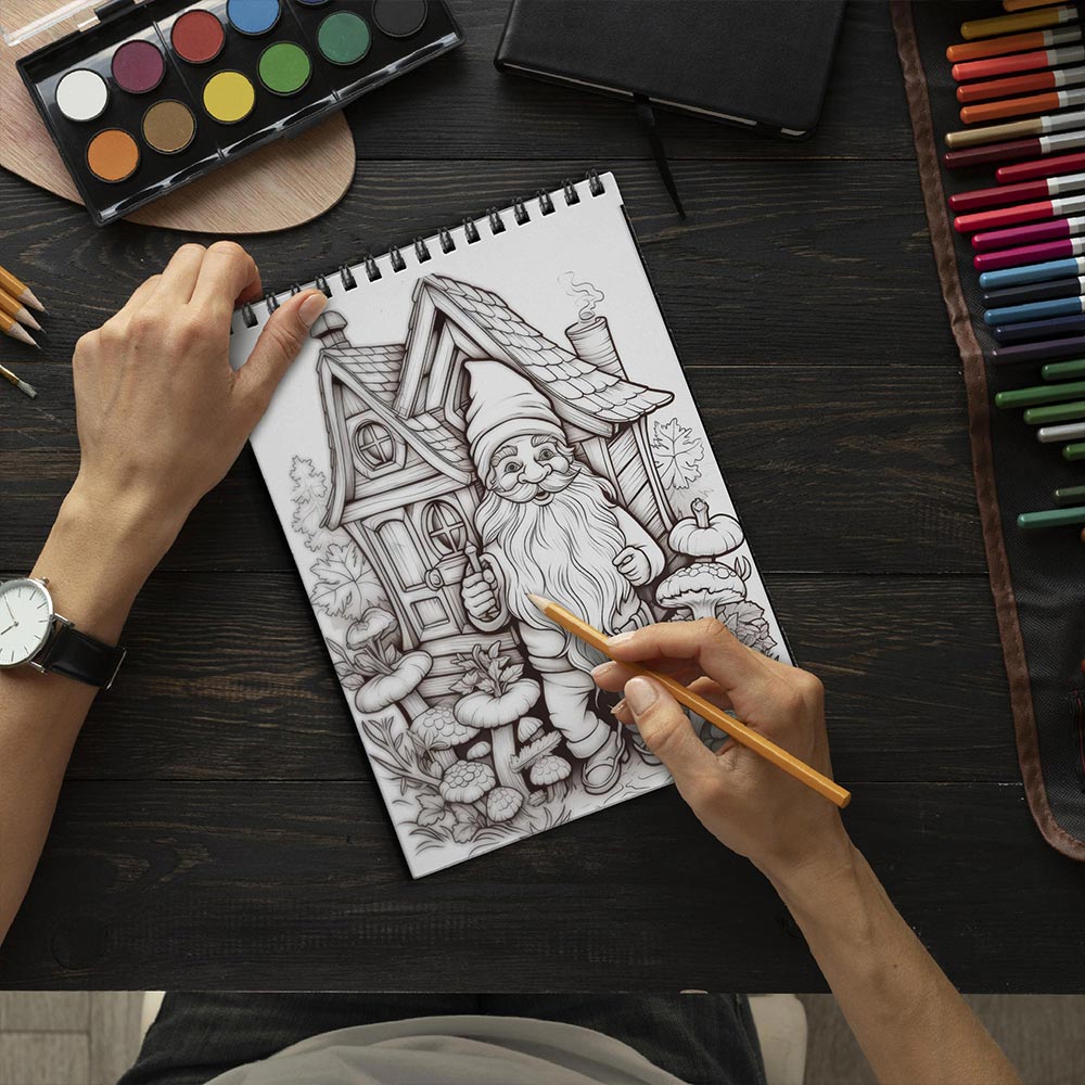 LBKHOUSE Winter Holiday Coloring Book Spiral Bound for Adults