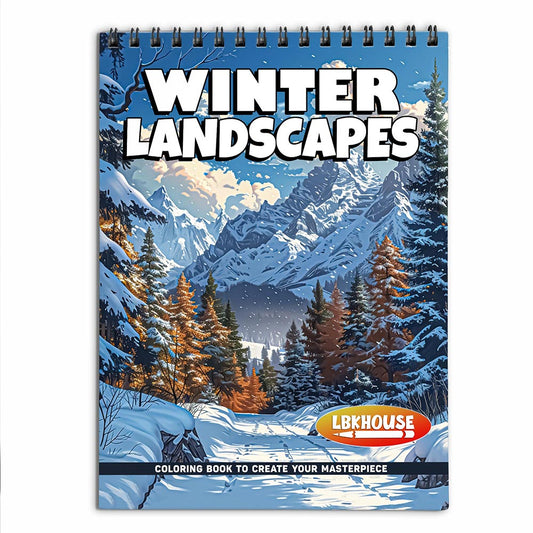 LBKHOUSE Winter Landscapes Coloring Book for Adults