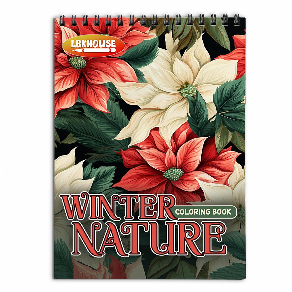 LBKHOUSE Winter Nature Coloring Book for Adults