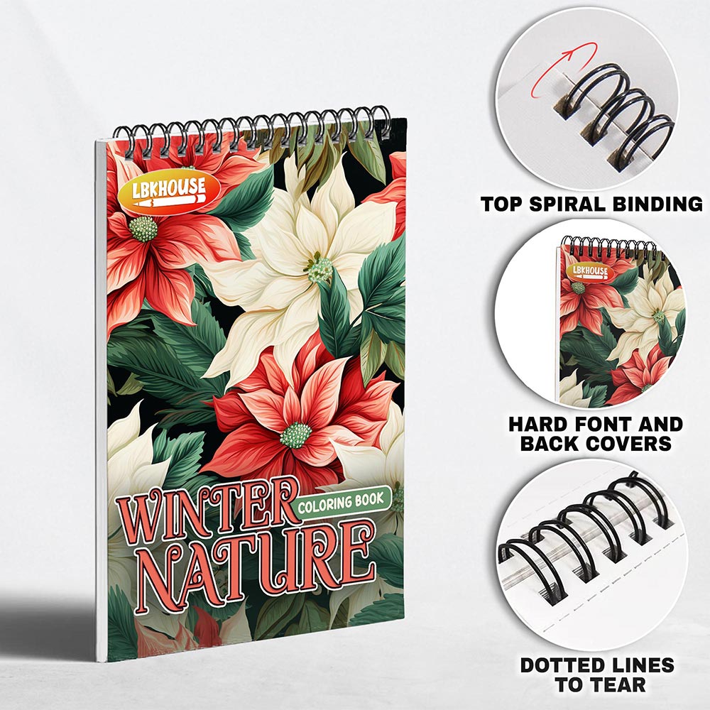 LBKHOUSE Winter Nature Coloring Pages for Adults
