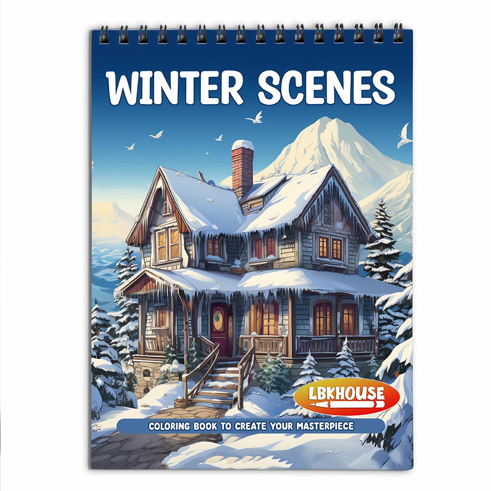 LBKHOUSE Winter Scenes Coloring Book for Adults