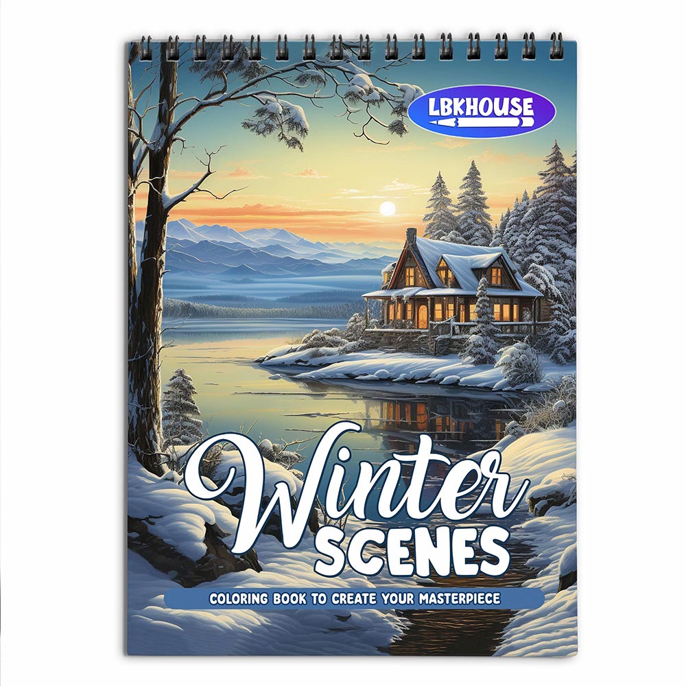 LBKHOUSE Winter Scenes Coloring Book for Adults