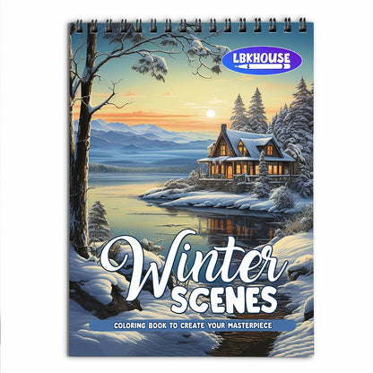 LBKHOUSE Winter Scenes Coloring Book for Adults