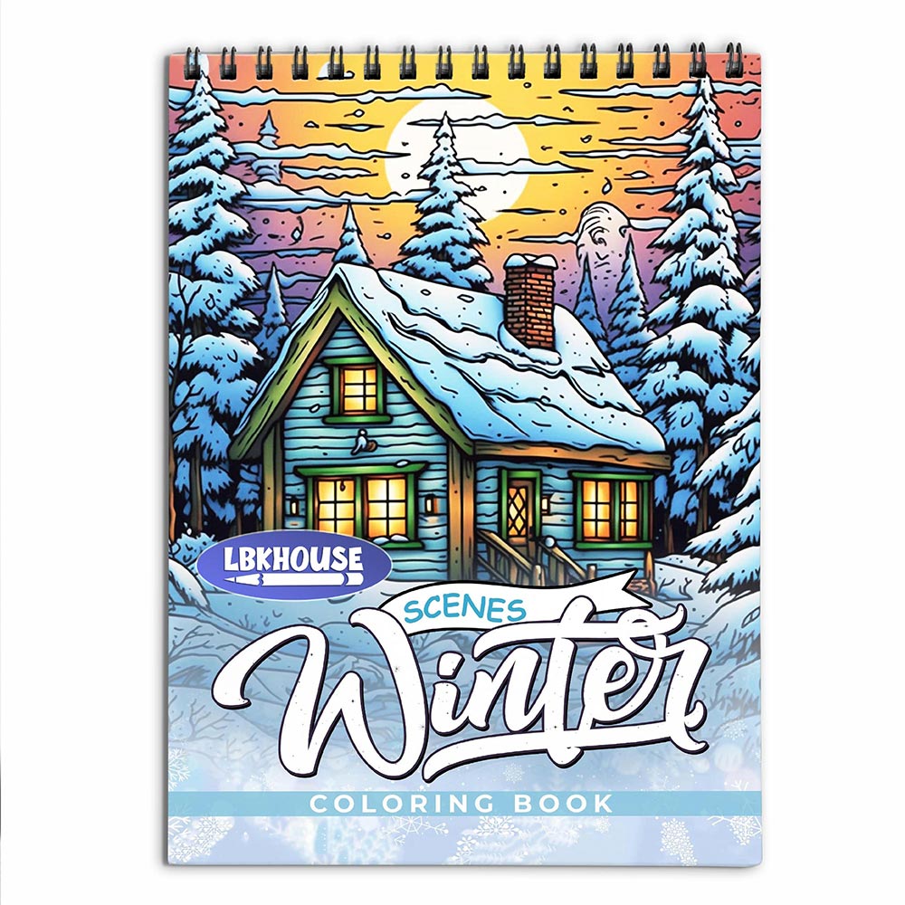 LBKHOUSE Winter Scenes Coloring Book for Adults